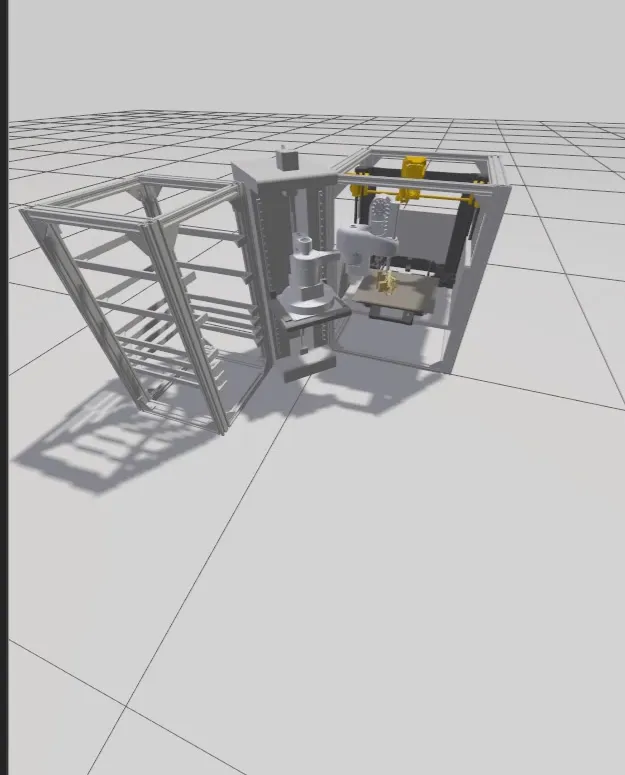 The cell in Gazebo simulation